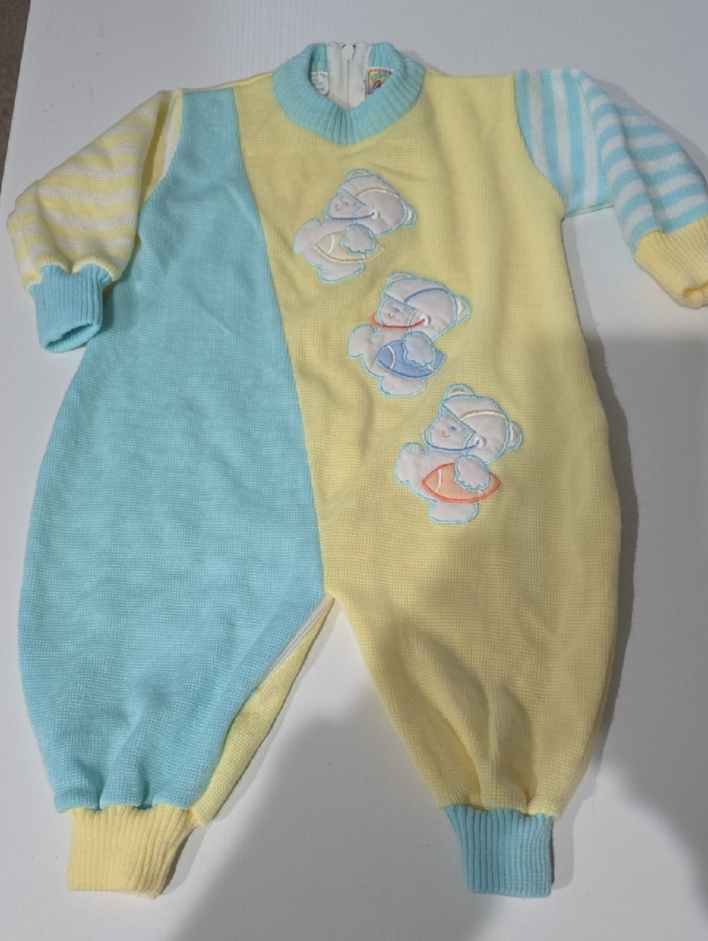 Vintage Baby Lightning Bug Zip-up Bear Sleeper 6/9 Months EUC